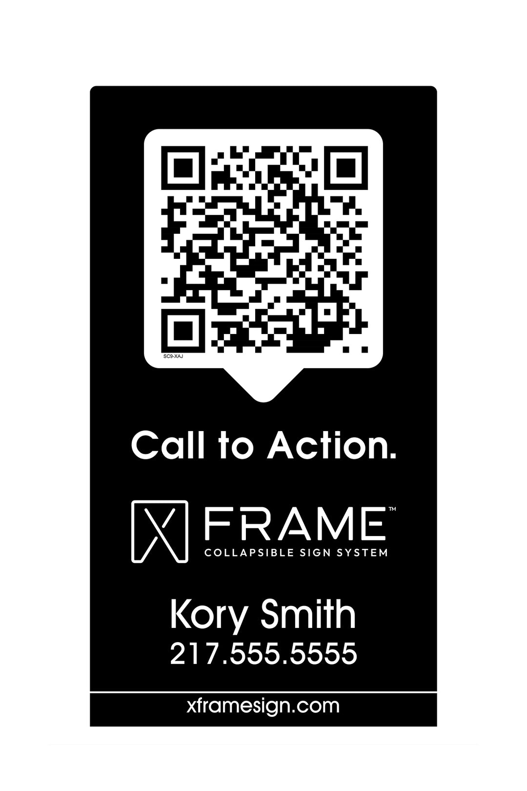 Custom dynamic real estate QR code sign